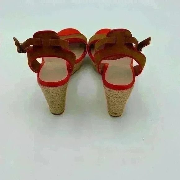 Saks Fifth Avenue Espadrilles - Cognac Tan & Orange - Size 7.5 - Picture 5 of 7